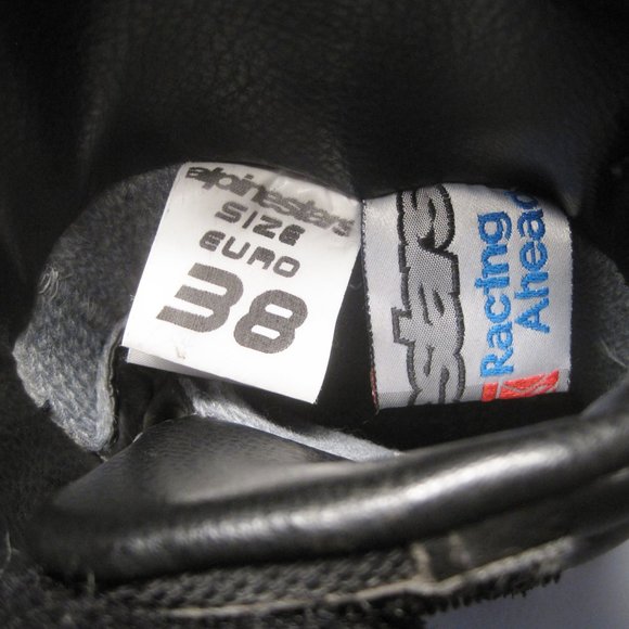 Women's ALPINESTARS Motorcycle Motorbike Riding Boots Black Sz 38/ 7.5 US - EUC! - Picture 8 of 10